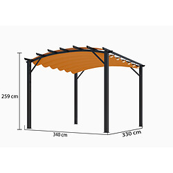 Avis HABRITA Pergola arche structure mixte Aluminium/Acier gris anthracite