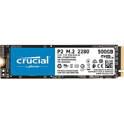 Crucial P2 3D NAND - 500 Go - M.2 Nvme PCIe Disque SSD interne M.2 Nvme PCIe - 2300 Mo/s - CT500P2SSD8