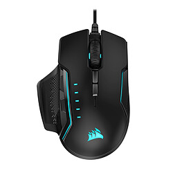 Corsair Glaive PRO - Noir Souris gamer - filaire - RGB - capteur optique - 18000 DPI - FPS/MOBA