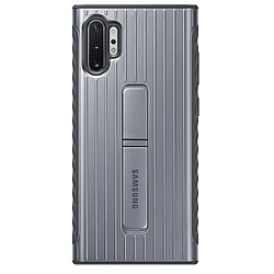 Samsung Coque renforcée Galaxy Note10 Plus - Argent Coque renforcée Galaxy Note10 Plus - Ultra Résistante - Certification militaire - 2 angles de visualisation - Pied amovible