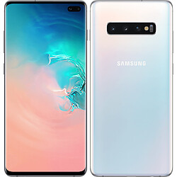 Samsung Galaxy S10 Plus - 128 Go - Blanc Prisme Galaxy S10 Plus - 6,4'' QHD+ Super AMOLED - HDR10+ - 4G+ - 128 Go - Android 9.0 - Lecteur d'empreinte sous l'écran - Double capteur frontal