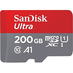 Sandisk Carte micro SD Ultra 200 Go100MB/s C10 UHS U1 A1 Card+Adaptateur