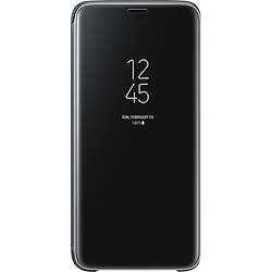 Samsung Clear View Standing Cover Galaxy S9 - Noir Etui Galaxy S9 - Fonction Stand - Design translucide