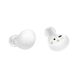 Samsung Galaxy Buds2 - Ecouteurs True Wireless - Blanc Buds avec Galaxy AI - Design minimaliste & ergonomique - Réduction active de bruit - Son immersif avec 2 haut-parleurs - Jusqu'à 29h d'autonomie - Boitier - Bluetooth 5.0 - Etui de chargement compatible charge sans fil