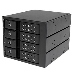 StarTech.com Rack amovible / Backplane sans tiroir pour 4x HDD SAS II/SATA III 6Gb/s de 3,5'' avec échange à chaud - Aluminium StarTech.com Rack amovible / Backplane sans tiroir pour 4x HDD SAS II/SATA III 6Gb/s de 3,5'' avec échange à chaud - Aluminium