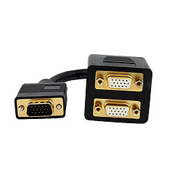 StarTech.com Câble répartiteur vidéo VGA de 30cm - 1x VGA (Mâle) vers 2x VGA (Femelle) - Noir