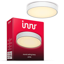 Innr Smart Round Ceiling Lamp - Blanc Le plafonnier LED intelligent que vous pouvez régler sans fil - Lumière blanche et chaude - Intensité réglable - Compatible Philips HUE, Amazon Alexa