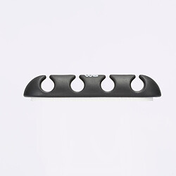 WE Organisateur de câbles pour bureau ou voiture - 4 emplacements x 2pcs - en silicone - coloris noir