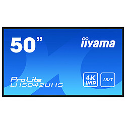 Avis IIYAMA LFD 50" dalle VA 24/7 3840x2160 DVI VGA 3xHDMI  2xHaut-parleurs DisplayPort 2xUSB 500cd/m² Paysage/port 8ms MediaPlayer VESA 400x400 LH5052UHS-B1