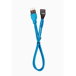 Corsair Kit d’extension gainé pour panneau avant premium 30 cm, bleu