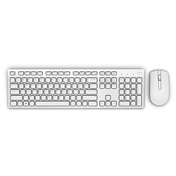 Dell KM636 - Blanc Clavier et souris bureautique sans fil - Français AZERTY - 2,4 GHz - capteur optique