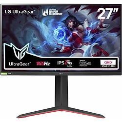 LG 27" LED 27GP850P-B Ecran PC Gamer - 2560x1440 - Dalle IPS - 1 ms - 165 Hz - HDMI/DisplayPort/USB