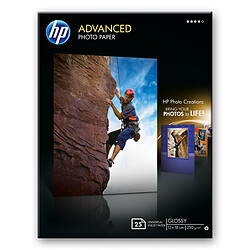 HP Papier photo Advanced brillant sans bordure - 25 feuilles/13 x 18 cm