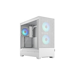 Fractal Design Pop Air RGB TG (Blanc) Boîtier Mini Tour Blanc avec fenêtre en verre trempé et rétroéclairage RGB