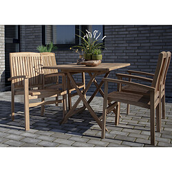 Acheter House Nordic Table de Jardin En Teck OVIEDO Rectangle 120x80 Cm