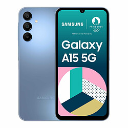 Samsung Galaxy A15 - 5G - 4/128 Go - Bleu Smartphone 6,5" Full HD - Super AMOLED - 90 Hz - 5G - Triple capteur 50 MP