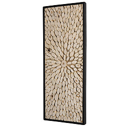 MACABANE Décoration murale rectangulaire 100x40cm bois branches Teck nature Pailin 