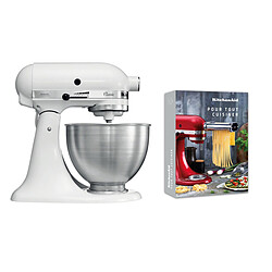 Kitchenaid Robot pâtissier à tête inclinable 4.3 litres - Blanc + Livre de recettes Pour tout Cuisiner