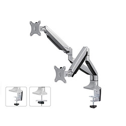 NewStar NM-D750DSILVER - Support 2 ecrans PC 10 à 32'' - Argent