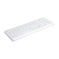 Cherry AK-C7000F-UVS-W/FR Clavier filaire compact avec pavé numérique étanche IP68 USB blanc