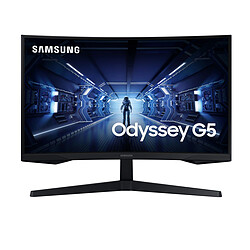 Samsung Odyssey G5 Gaming Monitor Écran incurvé 1000R - Résolution WQHD - Taux de rafraîchissement de 144Hz - Temps de réponse de 1 ms.