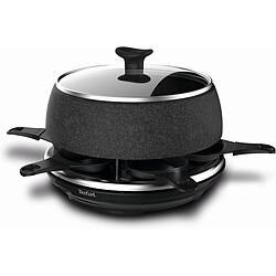 Tefal Appareil à raclette Cheese'n'co - RE12C812 - Noir/Inox Appareil à raclette - 6 fonctions - 6 personnes - Noir/Inox