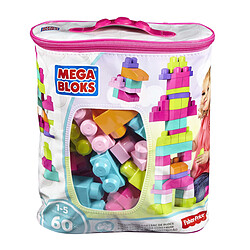 Mega Bloks Sac medium rose - 60 pièces  - DCH54