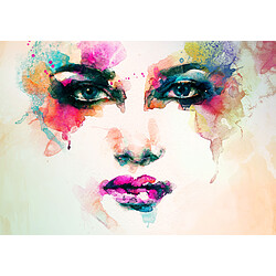 DECLIKTABLEAU Tableau Face Colorful Woman L.80 x H.55 cm 