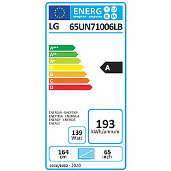 LG TV LED 65" 165 cm - 65UN71003 pas cher