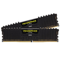 Corsair Vengeance LPX Noir - 16 Go Mémoire PC 2 barrettes series Low Profile 2 x 8 Go - DDR4 2400 MHz - PC4-19200 - CL16