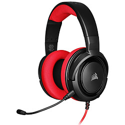 CORSAIR HS35 - Noir et Rouge Casque Gamer - Son Stéréo - Connexion filaire Jack 3.5 mm - Noir et Rouge