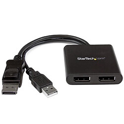 StarTech.com Splitter multi-ecrans DisplayPort vers 2x DisplayPort - Hub MST à 2 ports Adaptateur MST DisplayPort 1.2 Mâle vers 2 x DisplayPort femelle