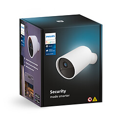 Philips Hue Secure Caméra sans fil intérieure / extérieure - Blanc Caméra de Sécurité connectée - Vidéo HD 1080p - Surveillez votre domicile à distance - nécessite un pont Hue pour bénéficier de toutes les fonctionnalités - Sans Fil