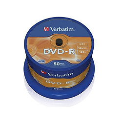 Verbatim Lot de 50 DVD-R vierges 4.7 Go - certifiés 16X