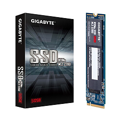 Gigabyte 512 Go - M.2 2280 - PCI-Express 3.0 x4, NVMe 1.3 Disque SSD  interne M.2 2280 - PCI-Express 3.0 x4, NVMe 1.3 - 1700 Mo/s - GP-GSM2NE3512GNTD