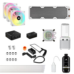 Avis Kit de watercooling personnalisé CORSAIR Hydro X Series iCUE LINK XH405i - Blanc