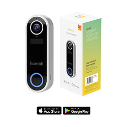 Hombli Smart Doorbell - Sonnette connectée 1080p Sonnette connectée avec vidéo Full HD 1080p - Angle 160° - Control par l'application Smart Life - Compatible Alexa et Google Home