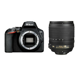 Nikon Kit D3500 + AF-S 18-105 VR Monture Nikon F - Format DX Nikon 24 × 36 - CMOS, 23,5×15,6 mm - 24,78mpx - 100–25 600 ISO + objectif 18-105mm