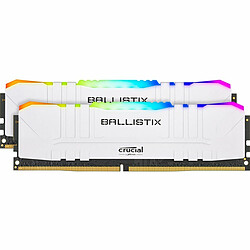 Ballistix  - 16 Go (2x8)  3200MHz  DDR4  CL16 - Blanc / RGB