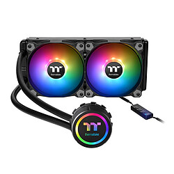 Thermaltake Water 3.0 240 ARGB Sync - 240 mm Kit watercooling AIO pour processeur Intel & AMD - 240 mm - 2 Ventilateurs 12 cm PWM