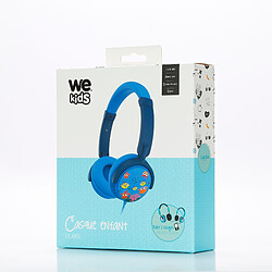 Casque enfant WeKids (3 à 10 ans) réglable et rotatif, limité à 85dB en Jack 3.5mm, une sortie jack permettant de connecter un 2ème casque, modèle MER