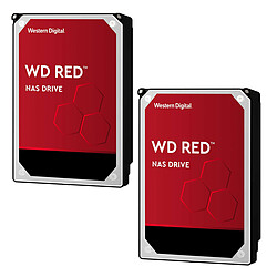 Western Digital Lot de 2 WD RED 4 To - 3,5'' SATA III 6 Go/s - Cache 256 Mo - Rouge