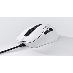 ROCCAT Kone Pure Ultra Blanche Souris gamer - Capteur optique 16 000 DPI - 7 boutons - Rétro-éclairage RGB - Droitier - Blanche