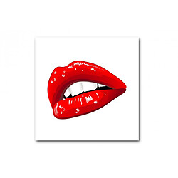 Acheter DECLIKTABLEAU Tableau Pop Bouche Rouge Lady 50X50 cm