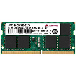 Transcend JetRAM - 16 Go - DDR4SO DIMM 260 broches - 3200 MHz - CL22 16 Go de mémoire PC - 1 barrette de RAM - DDR4  PC4-25600 - JM3200HSE-16G