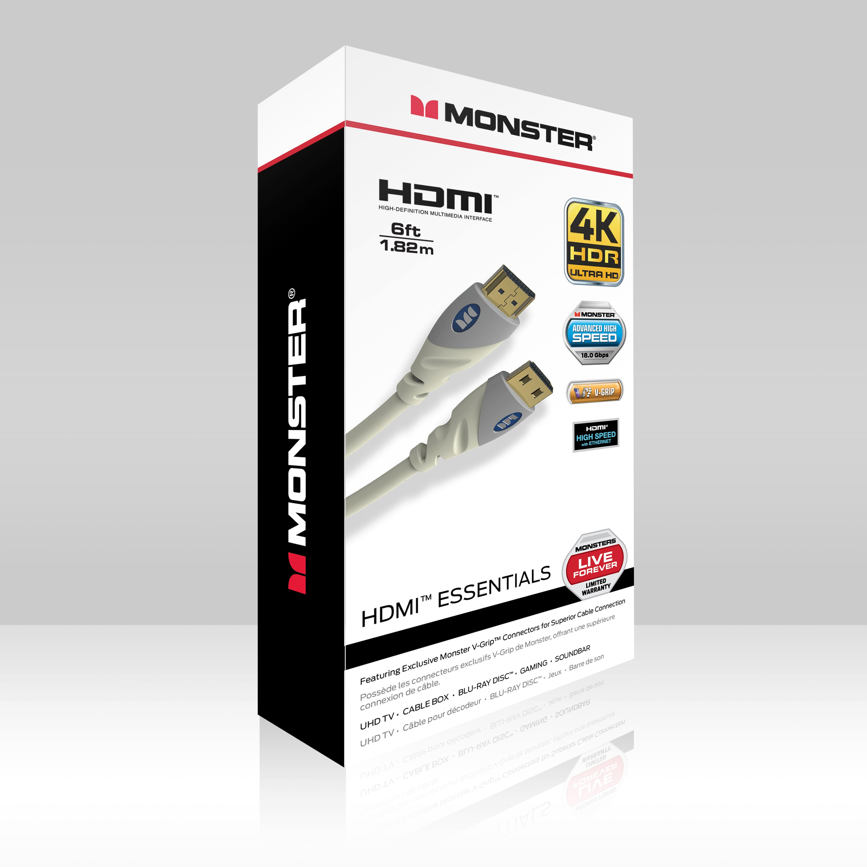 Avis Monster Câble HDMI - Essentials UltraHD 4K - 1,82 mètres