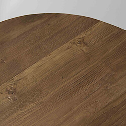 MACABANE Table basse ronde 90 x 90 cm bois et métal - SIANA pas cher