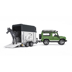 Bruder Land rover défender 90 break avec van et cheval - 2592