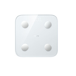 Realme Body Fat Scale - Blanc Balance connectée - Ecran LCD - Plate-forme en acier inoxydable - Design extra plat - Économie d'énergie - Fonction d'arrêt automatique