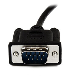 StarTech.com Câble Null Modem croisé série RS232 DB9 2 m - Noir pas cher